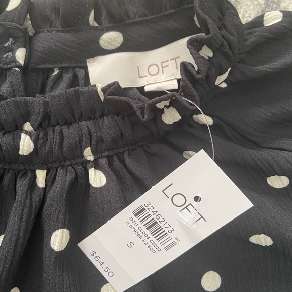 NWT LOFT POLKA DOT BLOUSE SIZE SMALL - Picture 2 of 12